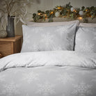 christmas bedding • snow village duvet cover • festive bedding set • cotton holiday bedding • christmas village print • family bedroom bedding • gift present set • seasonal decor - snowflake. bedding