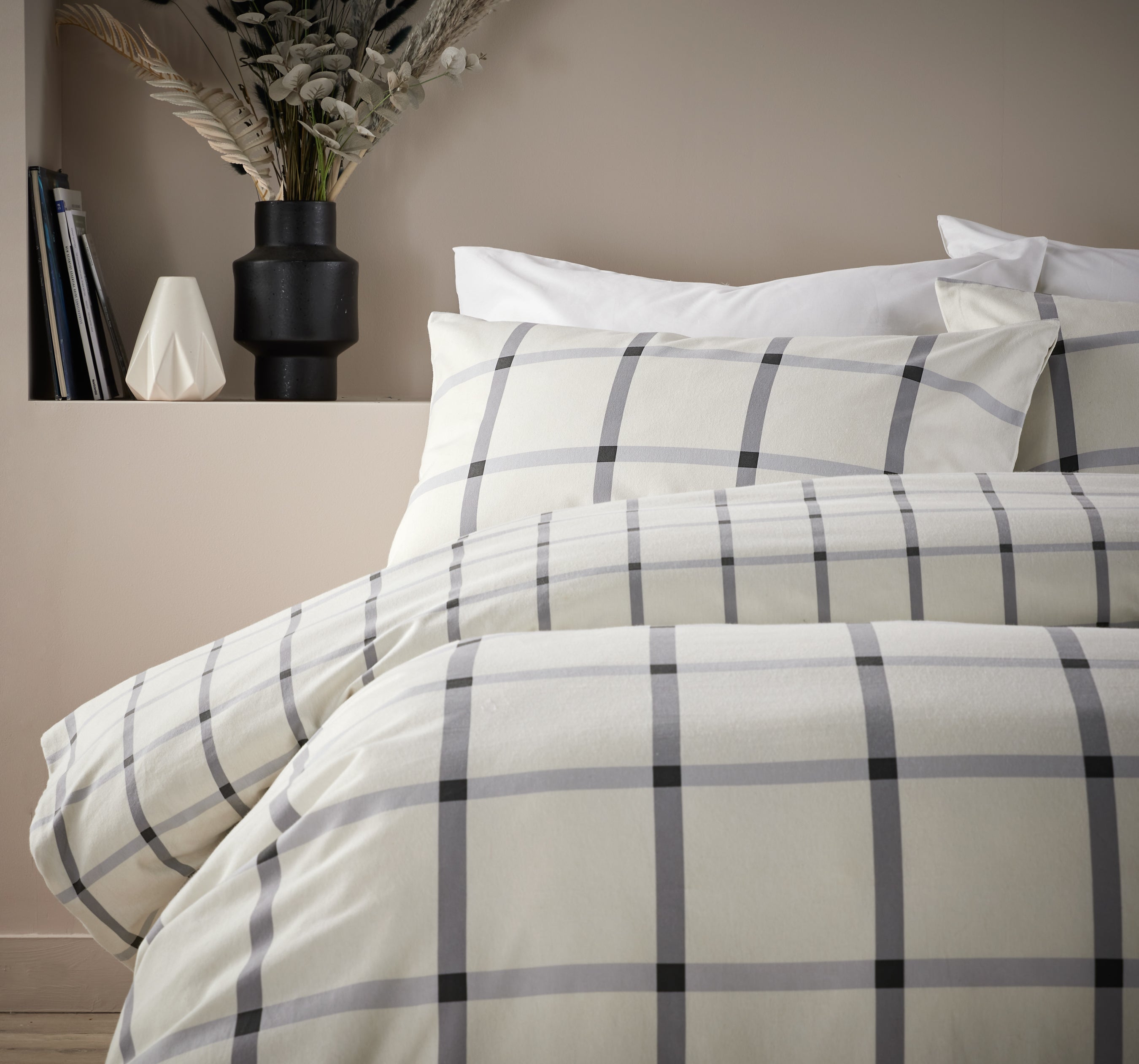 Vantona Home - Brushed Plaid - Bedding - Bed linen - stripe bedding - grey bedding 0 duvet cover - boy bedding(1)