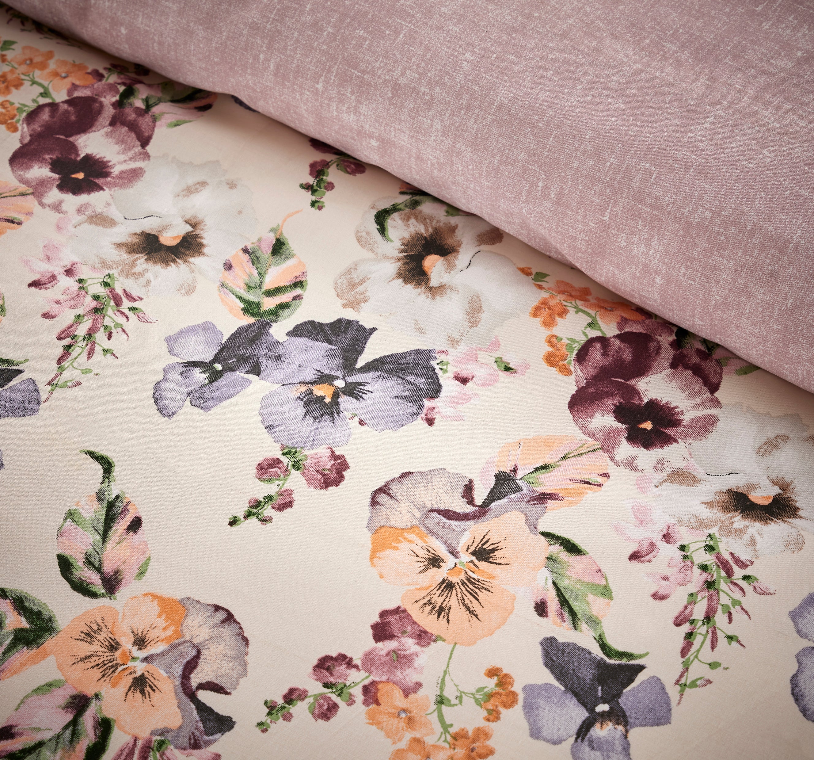Vantona Home - layla bedding set - bedding set - duvet cover-- pink bedding - floral bedding - soft bedding - duvet set