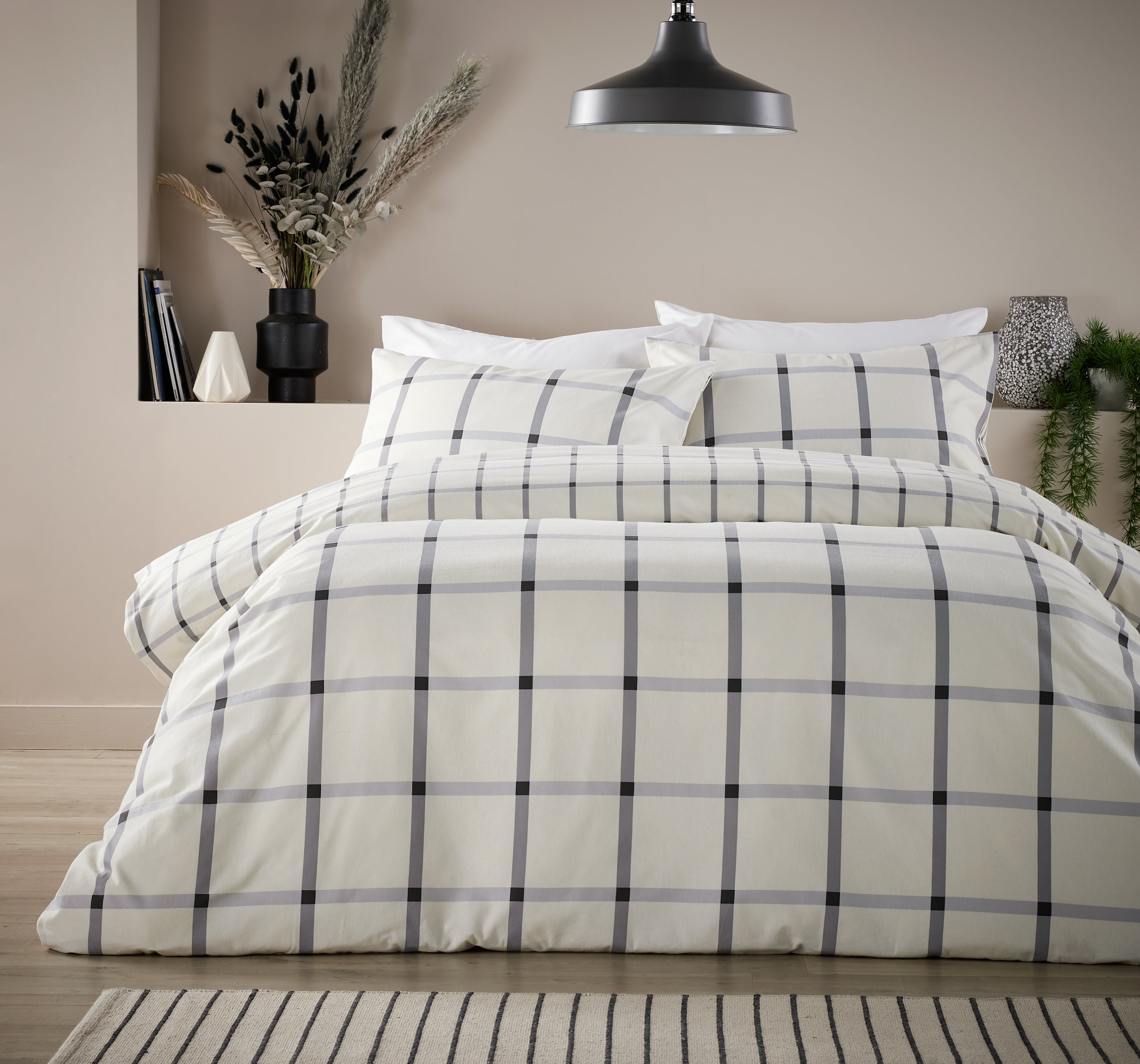 Vantona Home - Brushed Plaid - Bedding - Bed linen - stripe bedding - grey bedding 0 duvet cover - boy bedding(1)