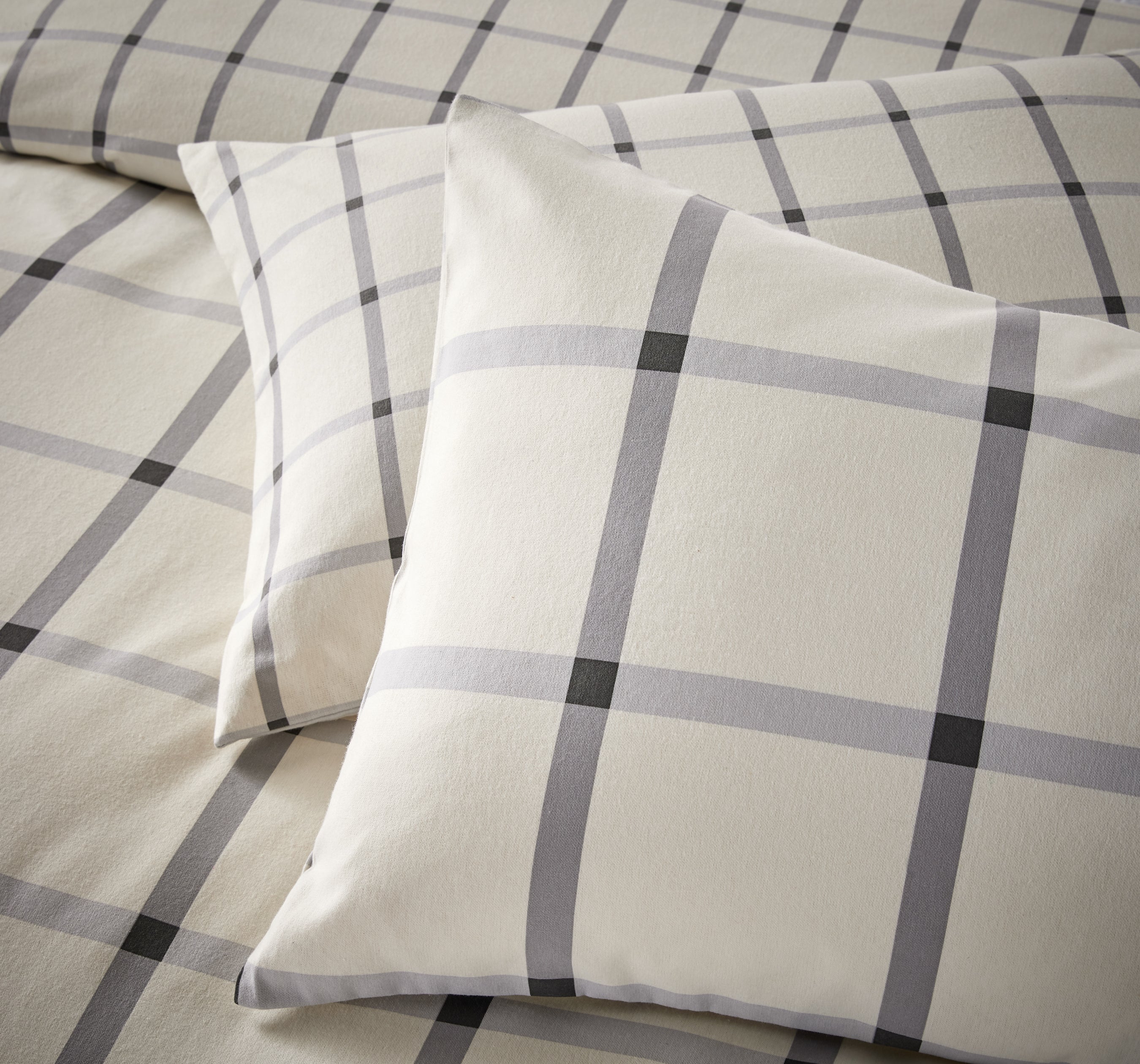 Vantona Home - Brushed Plaid - Bedding - Bed linen - stripe bedding - grey bedding 0 duvet cover - boy bedding(1)