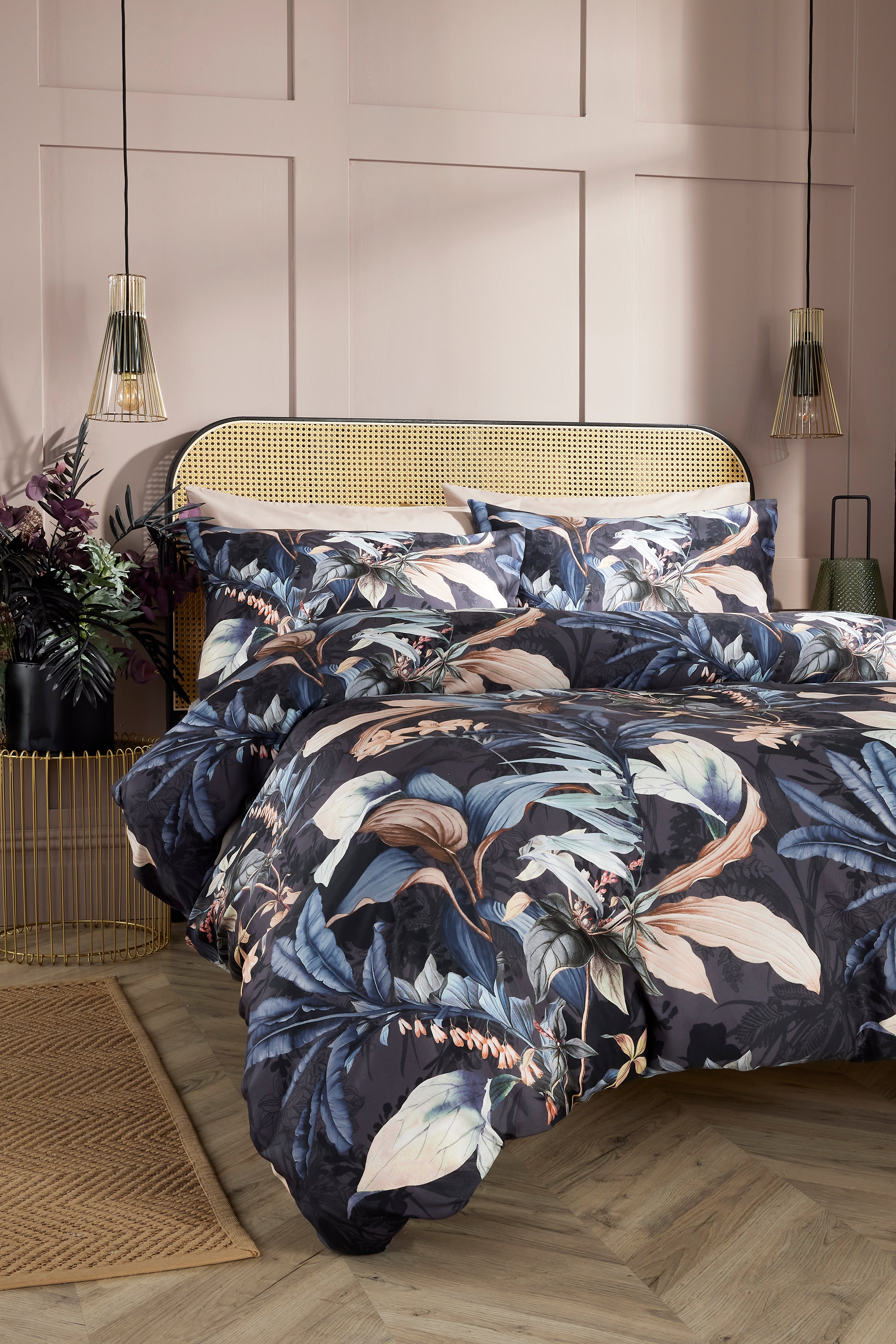 Vantona Home - Carlotta - bedding - floral bedding - bed linen - bed shets - duvet cover - blue bedding - multi bedding