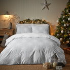 christmas bedding • snow village duvet cover • festive bedding set • cotton holiday bedding • christmas village print • family bedroom bedding • gift present set • seasonal decor - snowflake. bedding