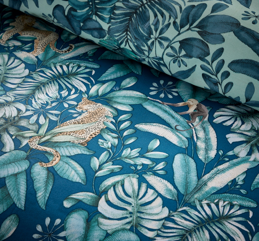 Vantona Home - Jungle life bedding - blue bedding - floral bedding - printed bedding - soft bedding - vantona bedding - bedroom inspo - duvet cover - duvet set